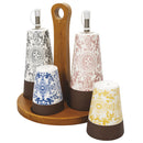 Menage Set Olio Aceto Sale e Pepe Ø7x18 cm  in Gres VdE Tivoli 1996 Classic Nouveau