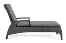 Lettino con Cuscini Britton Antracite in Alluminio