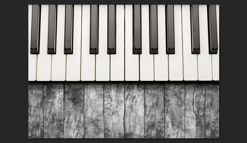 Fotomurale - Ispirato A Chopin - Legno Grigio Carta Da Parato Erroi