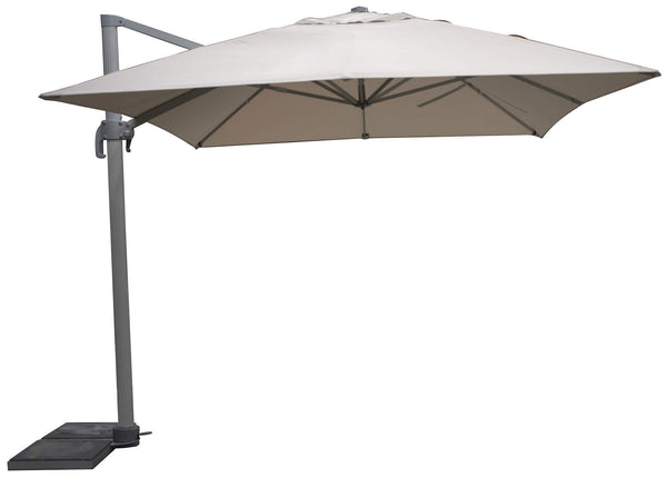 prezzo Ombrellone da Giardino Decentrato 3x3m in Alluminio Alba Grigio