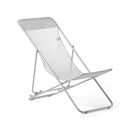Sedia Sdraio Pieghevole 83x56x90 cm in Acciaio Tessuto Textilene Beach Grigio