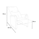 Poltrona Relax Reclinabile Manuale 75x95x103 cm in Similpelle Marrone