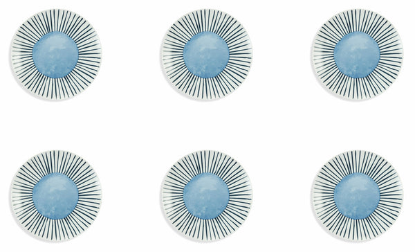 Set 6 Speiseteller Ø27x2,5 cm aus Porzellan Villa d'Este Home Tivoli Marea Rghe sconto