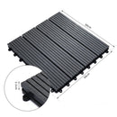 Pavimentazione da Esterno Incastrabile Piastrelle da Giardino 11 Mattonelle 30x30x2.2 cm Grigio 