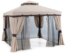 Gazebo da Giardino 3x4m in Alluminio Ecru