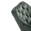 Set 2 Sedie Imbottite 58x57x84 cm in Velluto Verde