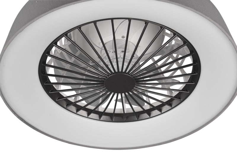 Plafoniera Ventilatore da Interno a led in PLASTICA Grigio