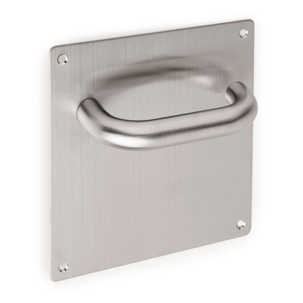 acquista Feste U-Griffe mit Platte 17 x 17 cm Edelstahl Satin Nickel 2er-Set Emuca