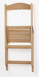 Sedia Scala Pieghevole 51x41xh75 cm in Legno Faggio Massello Grigio Scuro