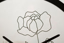 Orologio da Muro Flower 1 Ø 40x3,5 cm in Ferro e Vetro