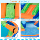 Castello Giostra Gonfiabile 420x370x230 cm con Scivolo Piscina e Pompa Multicolor