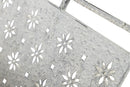 Portariviste Pieghevole in Ferro Battuto 34x34x33 cm Soriani Grigio