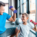 Set di Manubri per Allenamento a Casa Copertura in Gomma 