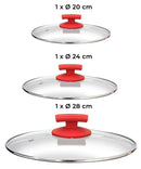 Batteria di Pentole 7 Pezzi in Alluminio Pressofuso Antiaderente Olympia Love