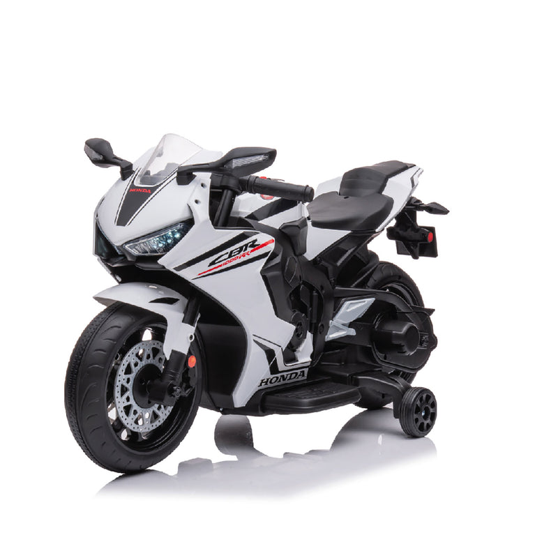 Moto Elettrica per Bambini 12V con Licenza Honda CBR 1000RR Bianca