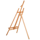 Cavalletto per Pittura Treppiede 65x68x174-230 cm con Supporto per Tela Regolabile in Legno di Faggio   