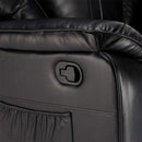 Poltrona Relax Reclinabile Manuale 90x74x130 cm in Similpelle Nero