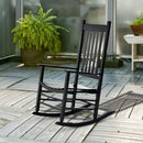 Sedia a Dondolo in Legno 69x86x115 cm  Nero