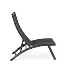Set 2 Poltrone da Giardino 53x166,5x90 cm in Alluminio Taylor Antracite