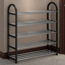 Scarpiera 5 ripiani 58x19x70 cm in Metallo Nero