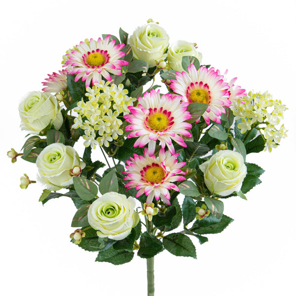 Set 2 Kunststrauß Rosen/Gerbera für 16 Blumen Grün online