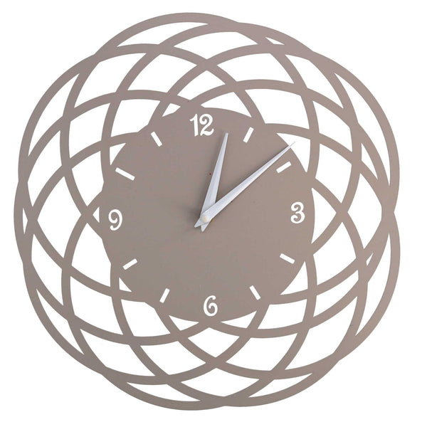 Orologio da Parete Ø40xh2 cm in Metallo Tortora sconto
