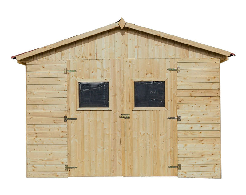 Casetta Box da Giardino 2,8x2 m con Pavimento in Legno Picea Massello 16mm Eden