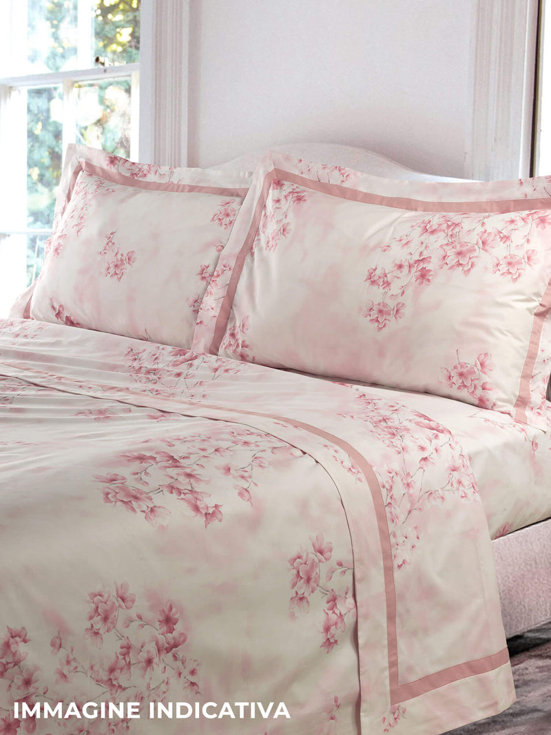 Set Lenzuola Matrimoniale Sopra Sotto e Federe in Percalle di Cotone Garrini Michelle Azzurro