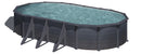 Piscina Ovale Fuori Terra 730x375xh120 cm in Acciaio e PVC Gre Kea