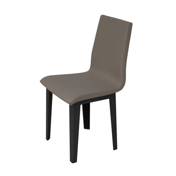 Sedia 40/44x42x86 cm Armida gambe Antracite in Similpelle Tortora online