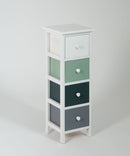 Cassettiera 4 Cassetti in Legno Massello 25x25x71 cm Fumer Rosy