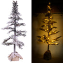 Albero di Natale Luminoso con LED in PVC H136cm Juta Verde Innevato