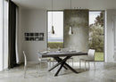 Tavolo Allungabile 200-304x90x77 cm Volantis Cemento Telaio Antracite 