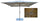 Gartenschirm mit LED 4x4m aus Aluminium Eichenholz Ecru Polyestergewebe