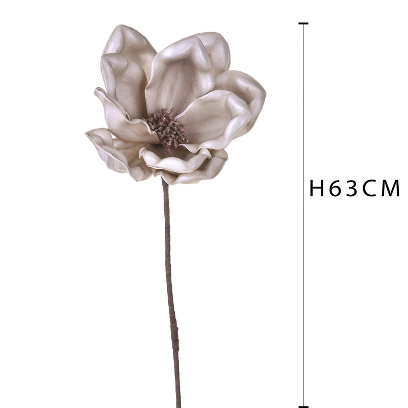 Set 3 Fiori Artificiali Magnolia 63 cm