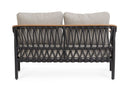 Divano da Giardino 2 Posti con Cuscini 140x75x85h cm in Alluminio e PP Fenix Antracite 