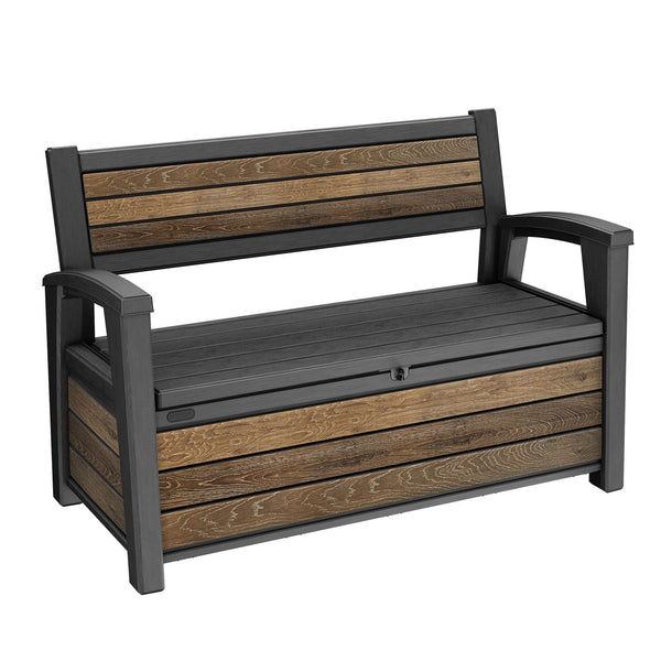 Panchina da Esterno Keter Deco Bench 60G 132,7x61,2x89 cm in DecoCoat Effetto Legno Noce online
