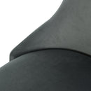 Set 2 Sedie imbottite in Metallo e Poliestere 45x57,5x87,5 cm  Grigio Scuro