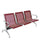 Bank für Wartezimmer 3 Sitze in Red Steel