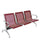 Bank für Wartezimmer 3 Sitze in Red Steel