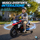 Moto Elettrica per Bambini 3-8 Anni 12 V Licenza BMW G310 GS 102x62x73 cm con Batteria al Litio e Rotelle Rimovibili in PP Rosso      
