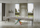Tavolo Allungabile 200/460x90 cm Volantis Premium Cashmere Gambe Multicolore 4/B      