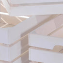 Set di 3 Cassetta in Legno Larghezza 40 cm Bianco