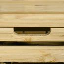 Cassapanca da Giardino 80x45x160 cm con Traliccio e 4 Ripiani con Chiusura Magnetica in Legno      