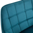 Poltrona Imbottita 79x69,5x72,5 cm in Tessuto  Petrolio