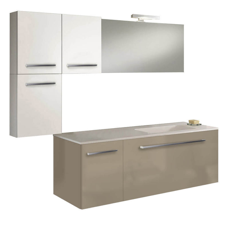 Mobile da Bagno sospeso Samoa 09 Laccato Tortora TFT