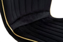 Set 2 Sedie Paris Space Nera e Oro 46x58x77 cm in Legno e Ferro 