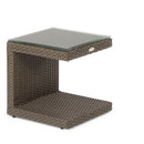 Tavolino da Giardino in Polyrattan 40x40x40cm Adila Quadro Noce