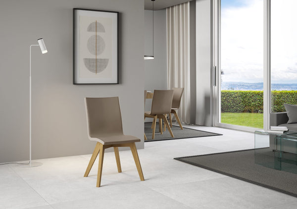 sconto Sedia 52x52x87 cm Trudy gambe quercia in Similpelle Tortora