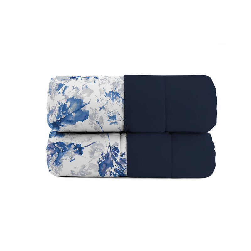 Trapunta Invernale Matrimoniale Stampata in Microfibra 200gr Double Face Foglie      